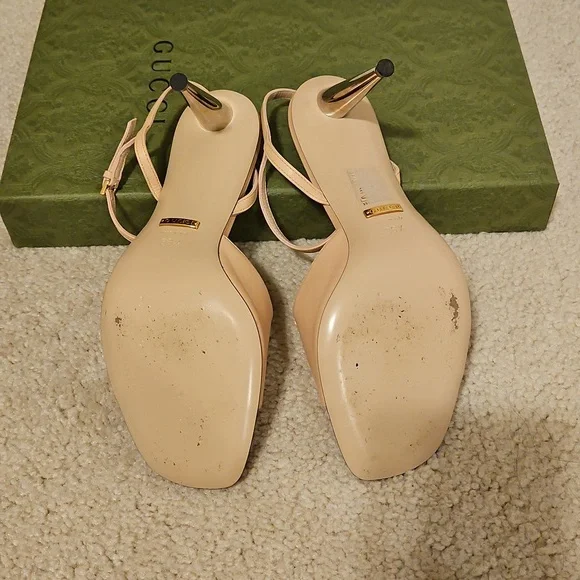 🛑GUCCI Blondie Leather Sandal - Picture 4 of 7
